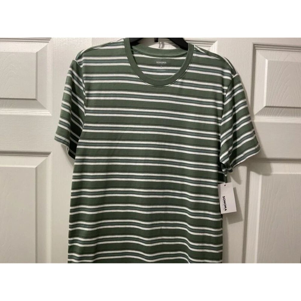 Sonoma Green Stripe Tee S | NWT Retro Striped Shirt